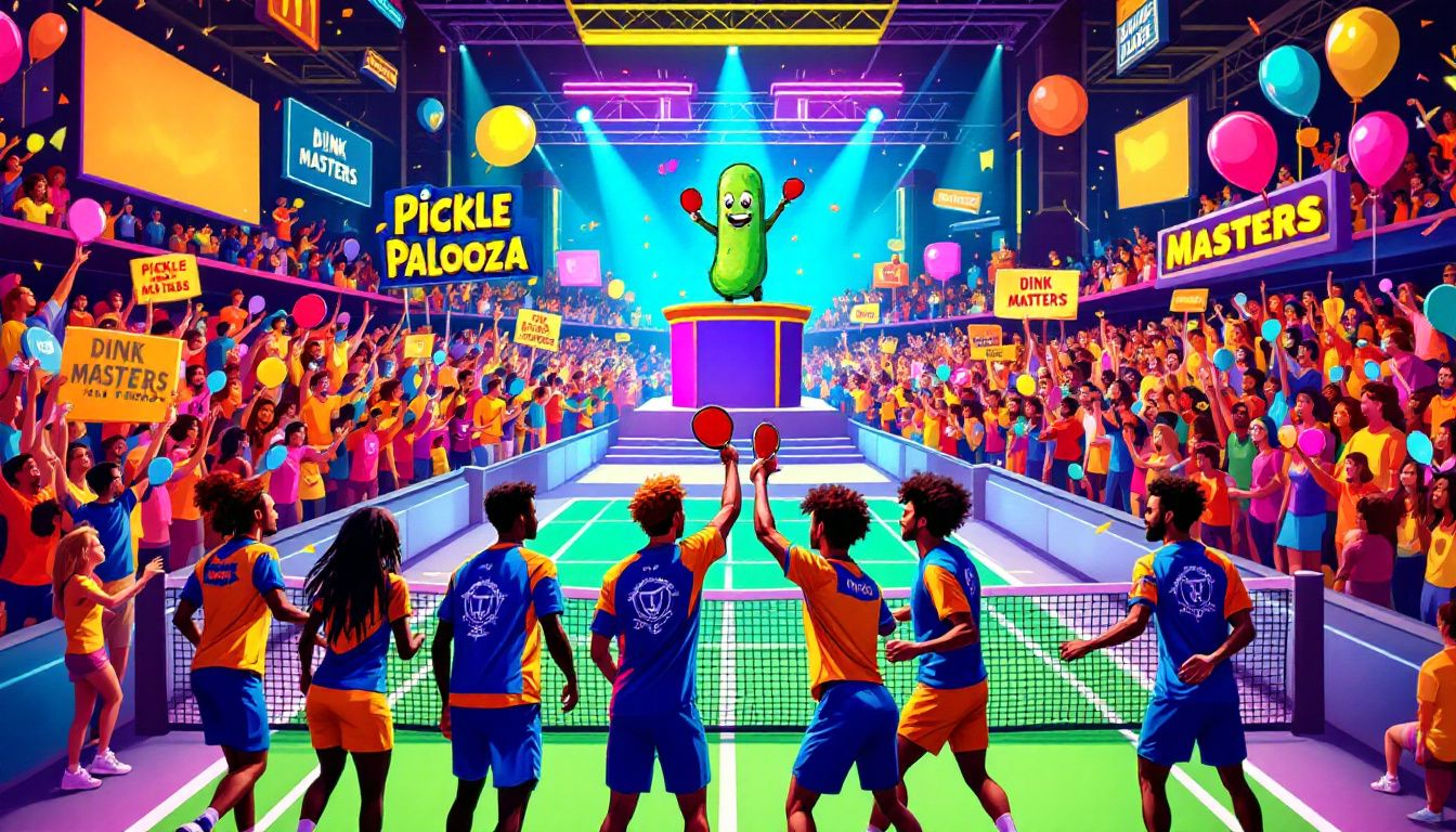 Major USA pickleball events featuring competitive matches and large crowds.