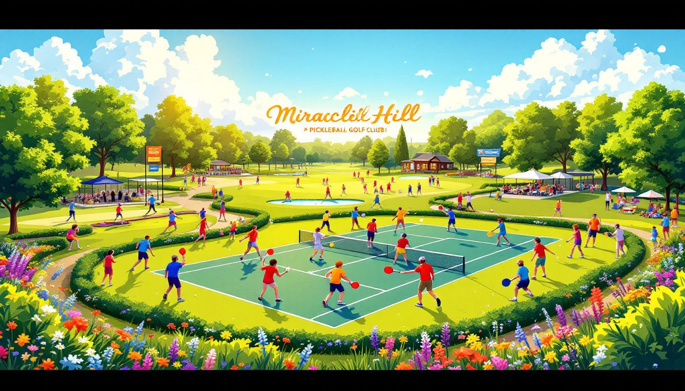 Miracle Hill Golf Club featuring pickleball courts.